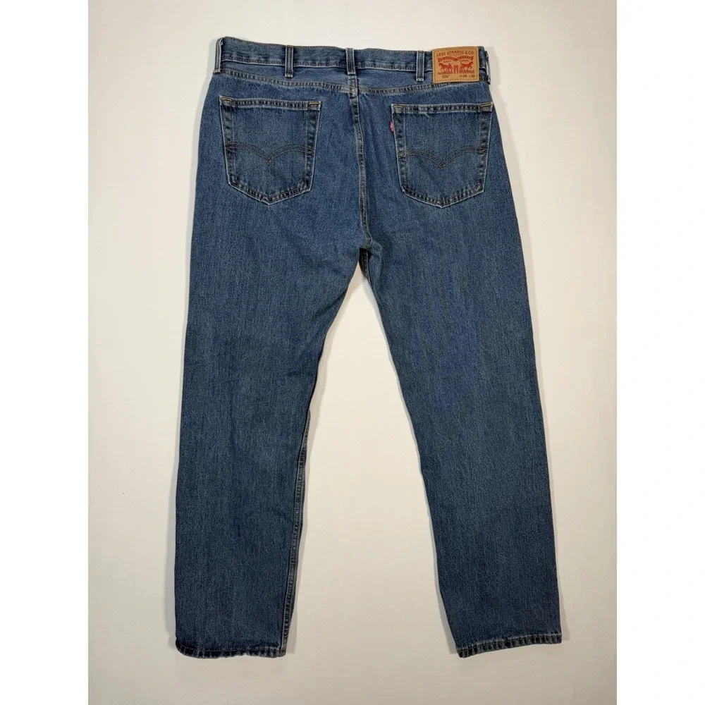 Levi's 505 Regular Fit Jeans Mens 38x32 Blue Straight Leg Denim Pants Red Tab